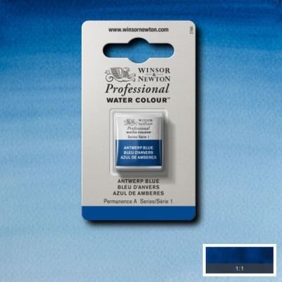 Demi-godet d’aquarelle extra-fine Winsor & Newton Pro – Bleu Anvers 010 Série 1