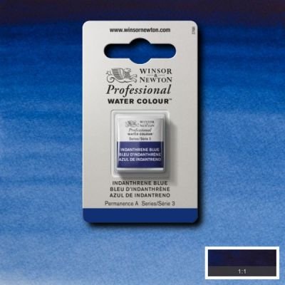 Demi-godet d’aquarelle extra-fine Winsor & Newton Pro – Bleu indantrène 321 Série 3