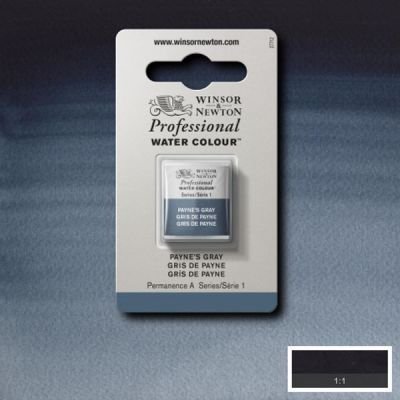 Demi-godet d’aquarelle extra-fine Winsor & Newton Pro – Gris de payne 465 (Série 1)