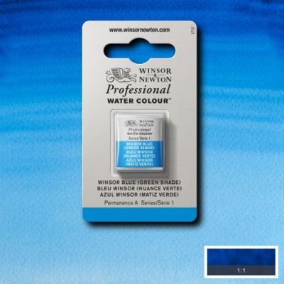 Demi-godet d’aquarelle extra-fine Winsor & Newton Pro – Bleu Winsor (nuance verte) 707 Série 1