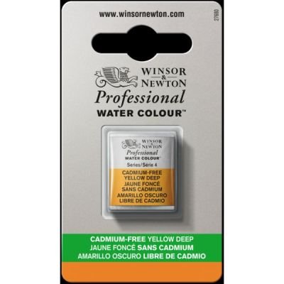 Demi-godet d’aquarelle extra-fine Winsor & Newton Pro – Jaune foncé sans cadmium 891 Série 4