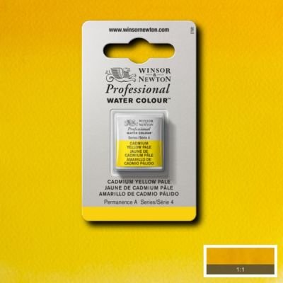 Demi-godet d’aquarelle extra-fine Winsor & Newton Pro – Jaune cadmium pâle 118 166 Série 4