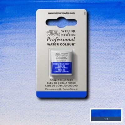 Demi-godet d’aquarelle extra-fine Winsor & Newton Pro – Bleu cobalt foncé 180 Série 4