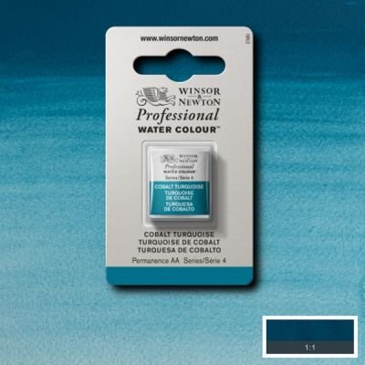 Demi-godet d’aquarelle extra-fine Winsor & Newton Pro – Cobalt turquoise 190 174 Série 4