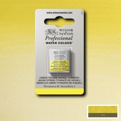 Demi-godet d’aquarelle extra-fine Winsor & Newton Pro – Jaune citron 347 Série 4