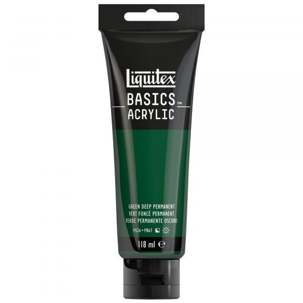 Tube de 118mL d’acrylique Basics – vert foncé permanent