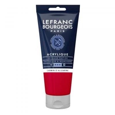 Tube d’acrylique fine 80mL Lefranc Bourgeois – Carmin d’alizarine