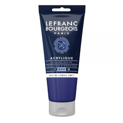 Tube d’acrylique fine 80mL Lefranc Bourgeois – Bleu de cobalt imitation