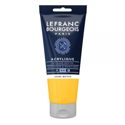 Tube d’acrylique fine 80mL Lefranc Bourgeois – Jaune moyen