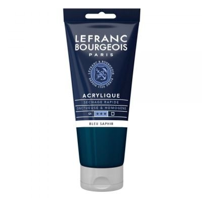 Tube d’acrylique fine 80mL Lefranc Bourgeois – Bleu saphir