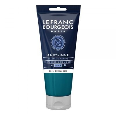 Tube d’acrylique fine 80mL Lefranc Bourgeois – Bleu turquoise