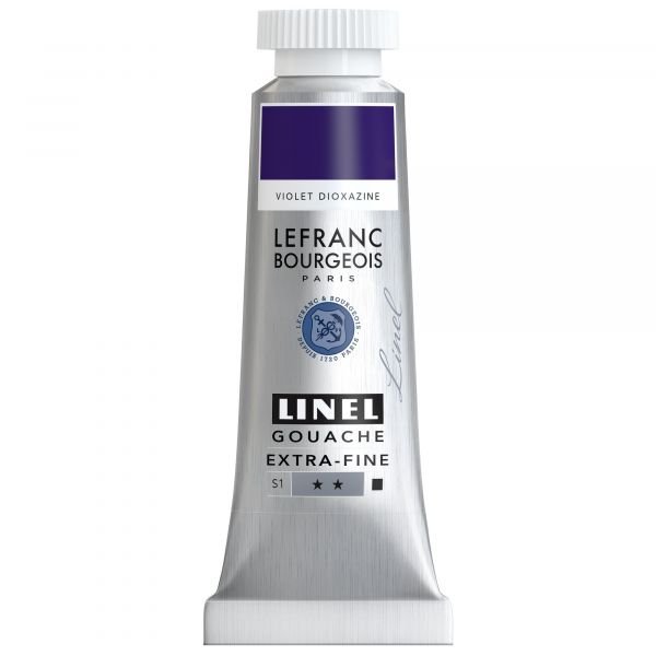 Tube de gouache 14mL Linel extra-fine – Violet Dioxazine (Série 1)