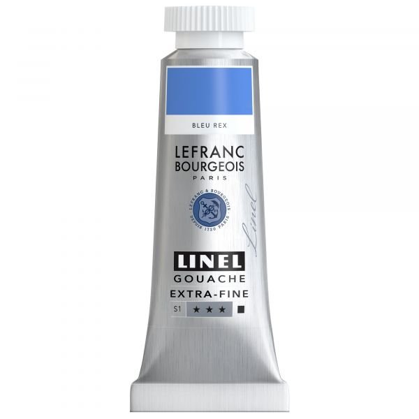 Tube de gouache 14mL Linel extra-fine – Bleu rex (Série 1)