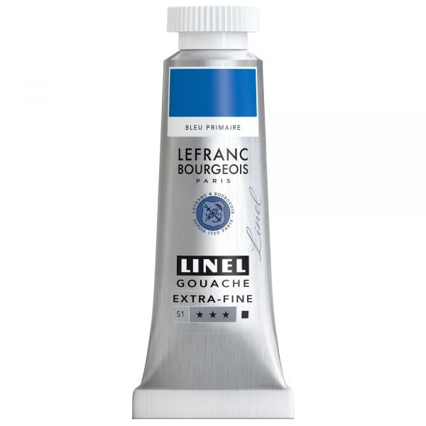 Tube de gouache 14mL Linel extra-fine – Bleu primaire (Série 1)