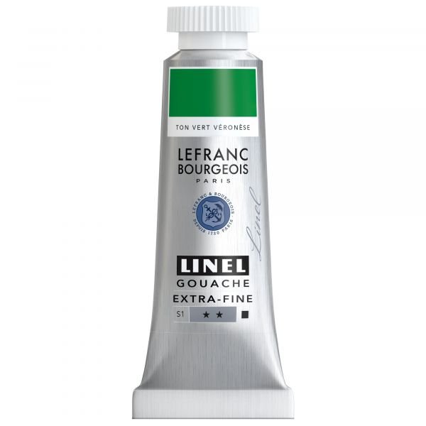 Tube de gouache 14mL Linel extra-fine – Ton vert véronèse (Série 1)