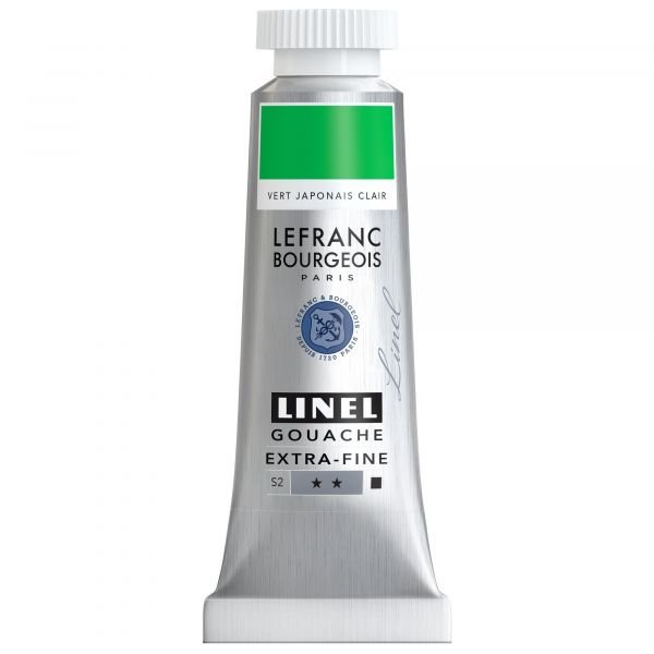 Tube de gouache 14mL Linel extra-fine – Vert japonais clair (Série 2)