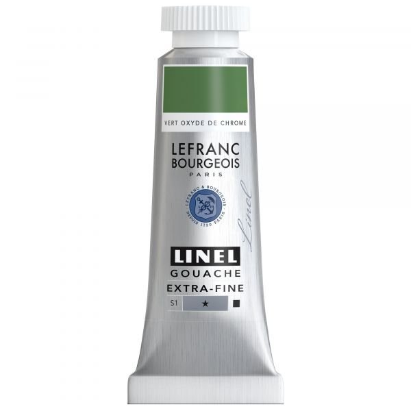 Tube de gouache 14mL Linel extra-fine – Vert oxyde de chrome (Série 1)