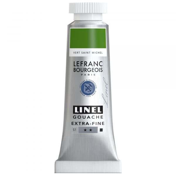 Tube de gouache 14mL Linel extra-fine – Vert saint michel (Série 1)