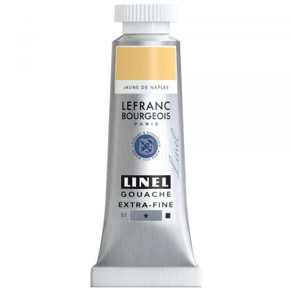 Tube de gouache 14mL Linel extra-fine – Jaune de naples (Série 1)