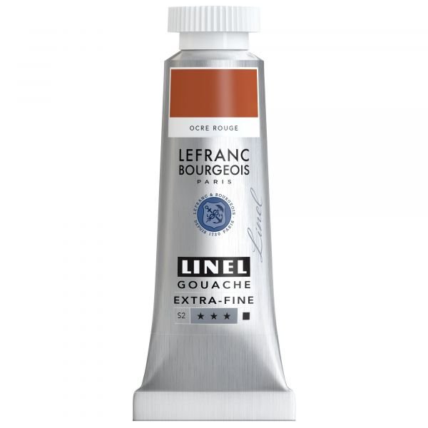 Tube de gouache 14mL Linel extra-fine – Ocre Rouge (Série 2)