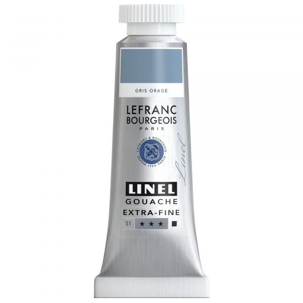 Tube de gouache 14mL Linel extra-fine – Gris Orage (Série 1)