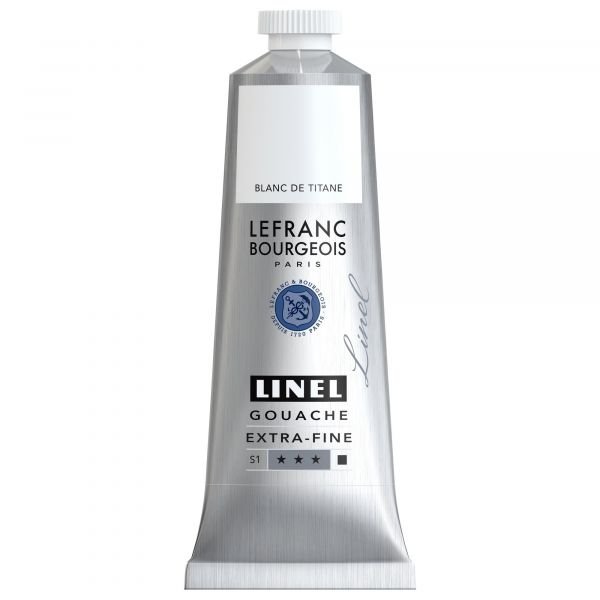 Tube de gouache 60mL Linel extra-fine – Blanc de titane