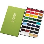 Coffret de 36 godets d’aquarelles Gansaï