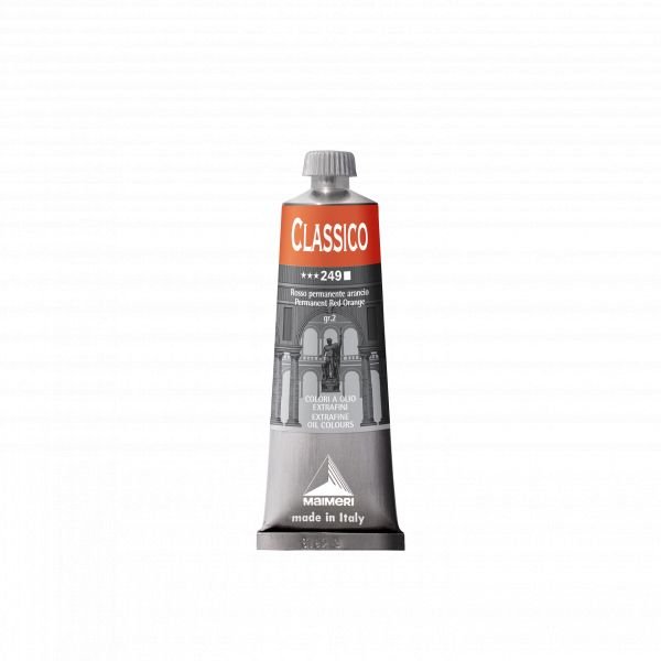 Tube de peinture à l’huile 60mL Classico extra-fine – Rouge permanent orange