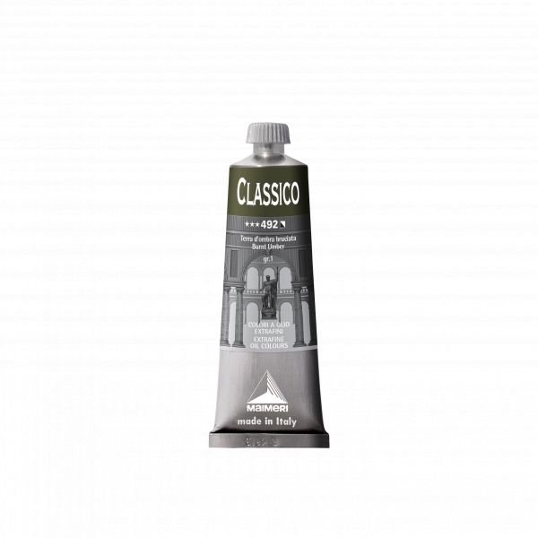 Tube de peinture à l’huile 60mL Classico extra-fine – Terre d’ombre brûlée