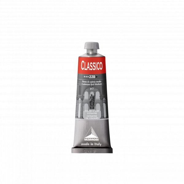 Tube de peinture à l’huile 60mL Classico extra-fine – Rouge de cadmium moyen