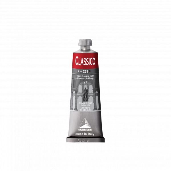 Tube de peinture à l’huile 60mL Classico extra-fine – Rouge de cadmium foncé