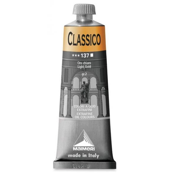 Tube de peinture à l’huile 60mL Classico extra-fine – Or clair