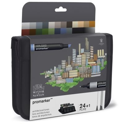 Assortiment de 24 feutres Promarker – Trousse Architecture