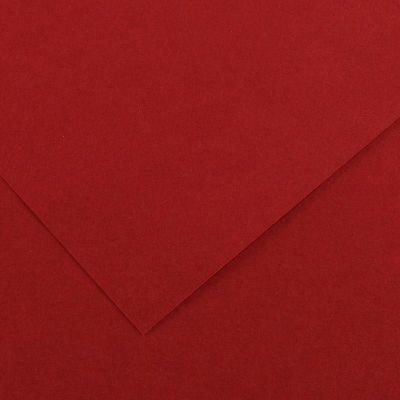 Feuille de papier Vivaldi 240g rouge foncé / grenat 16 format 50x65cm (retrait en boutique seulement)