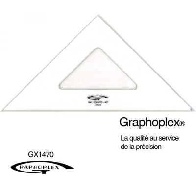 Equerre transparente 45° 32cm Graphoplex