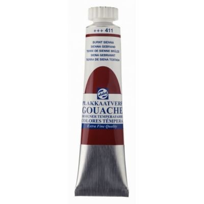 Tube de gouache 20mL Talens extra-fine – Terre de sienne brûlée